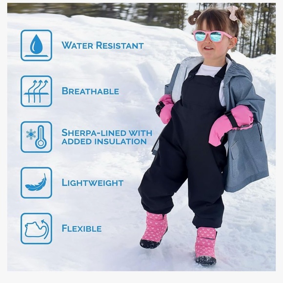 JAN & JUL Toasty-Dry Water-Resistant Winter Boots for Toddlers, Size 6, Grey - Picture 8 of 10